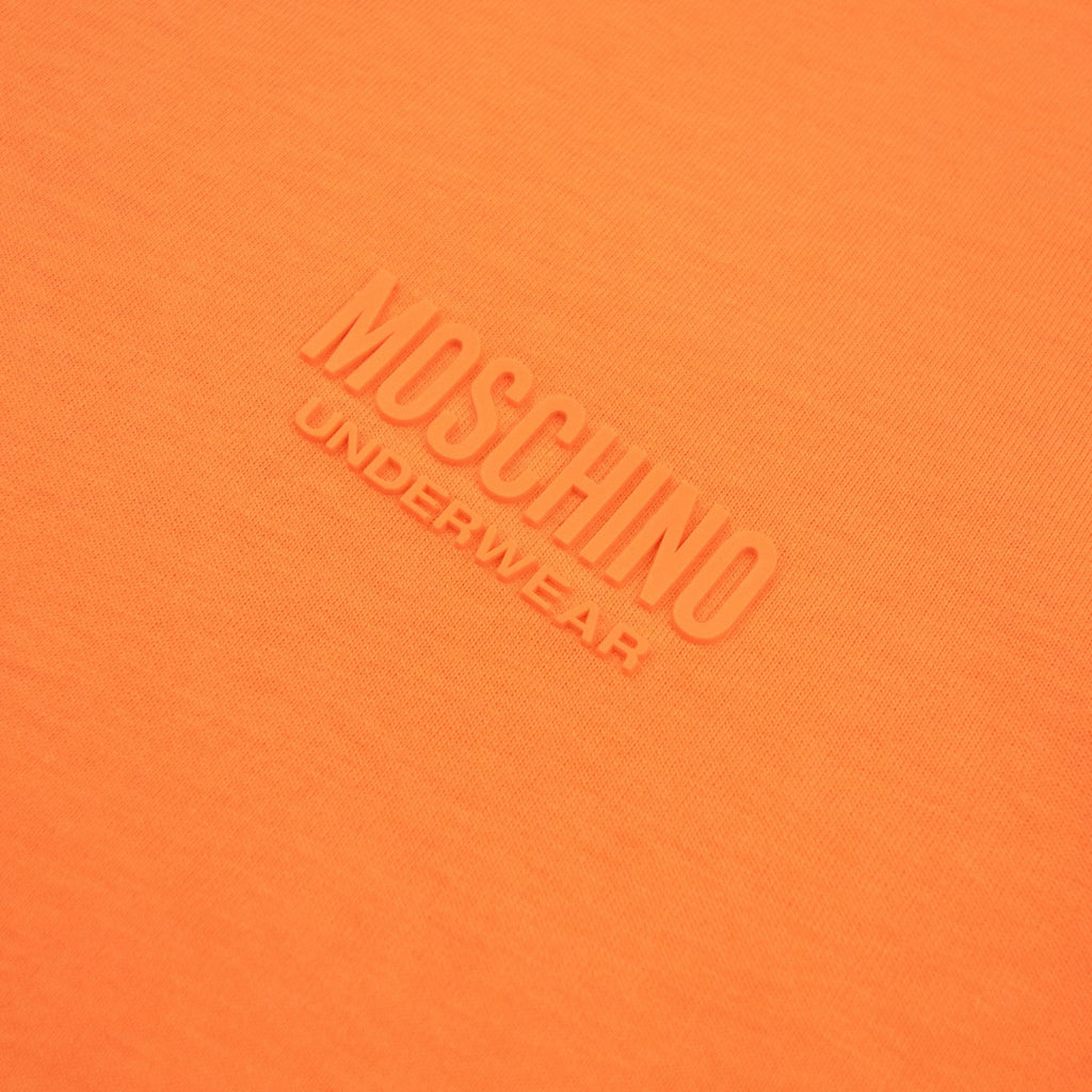 Moschino Underwear Chest Logo Tape T Shirt Orange 0035