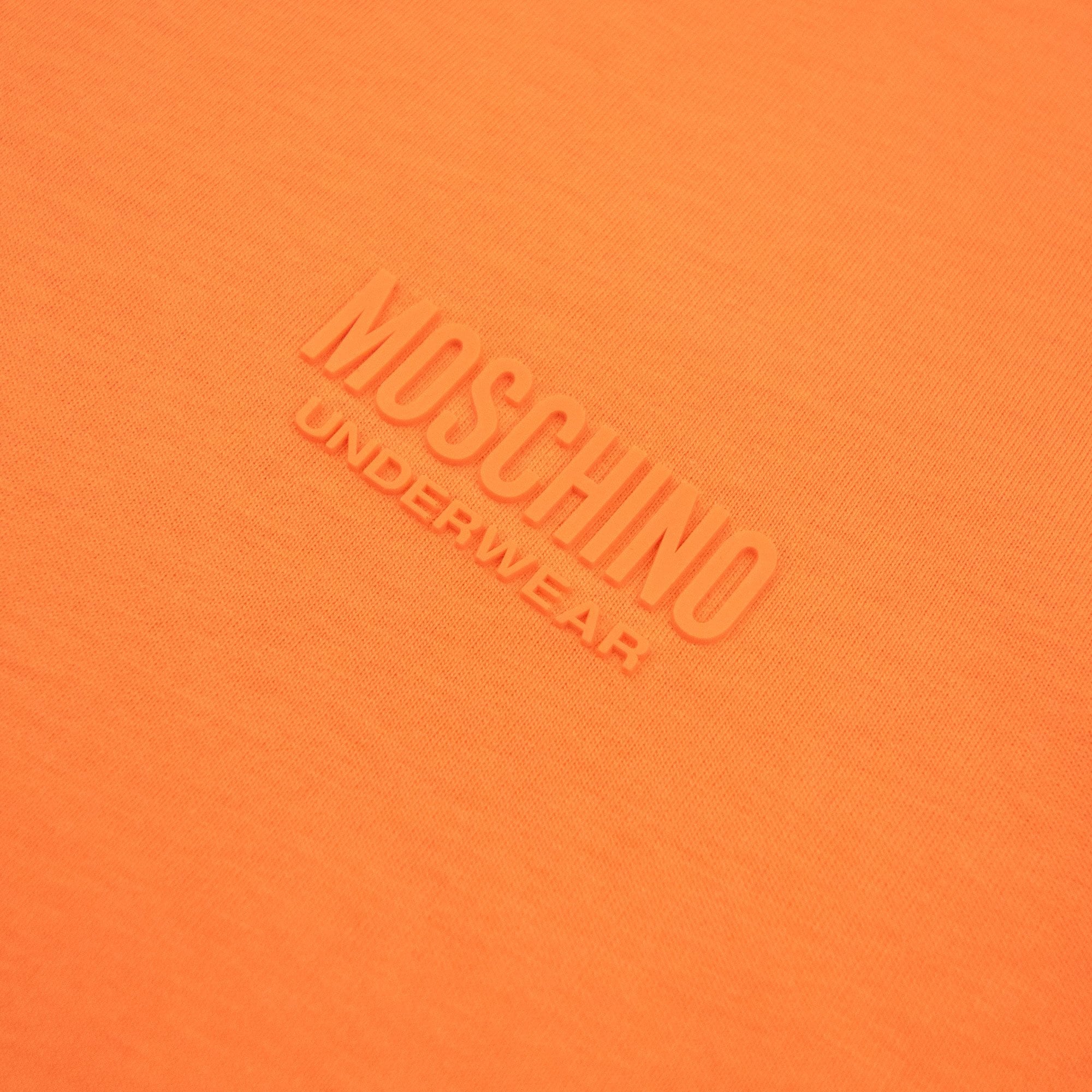 Moschino Underwear Chest Logo Tape T Shirt Orange 0035