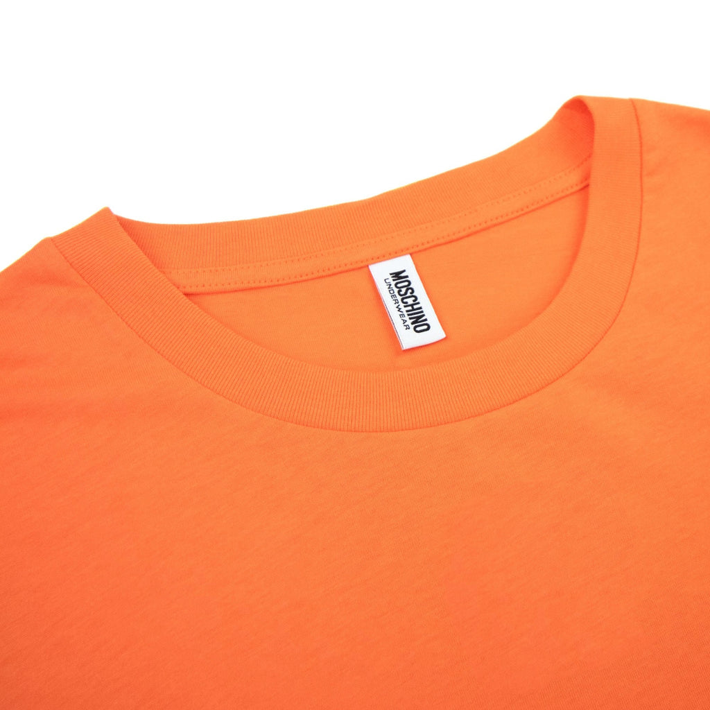 Moschino Underwear Chest Logo Tape T Shirt Orange 0035