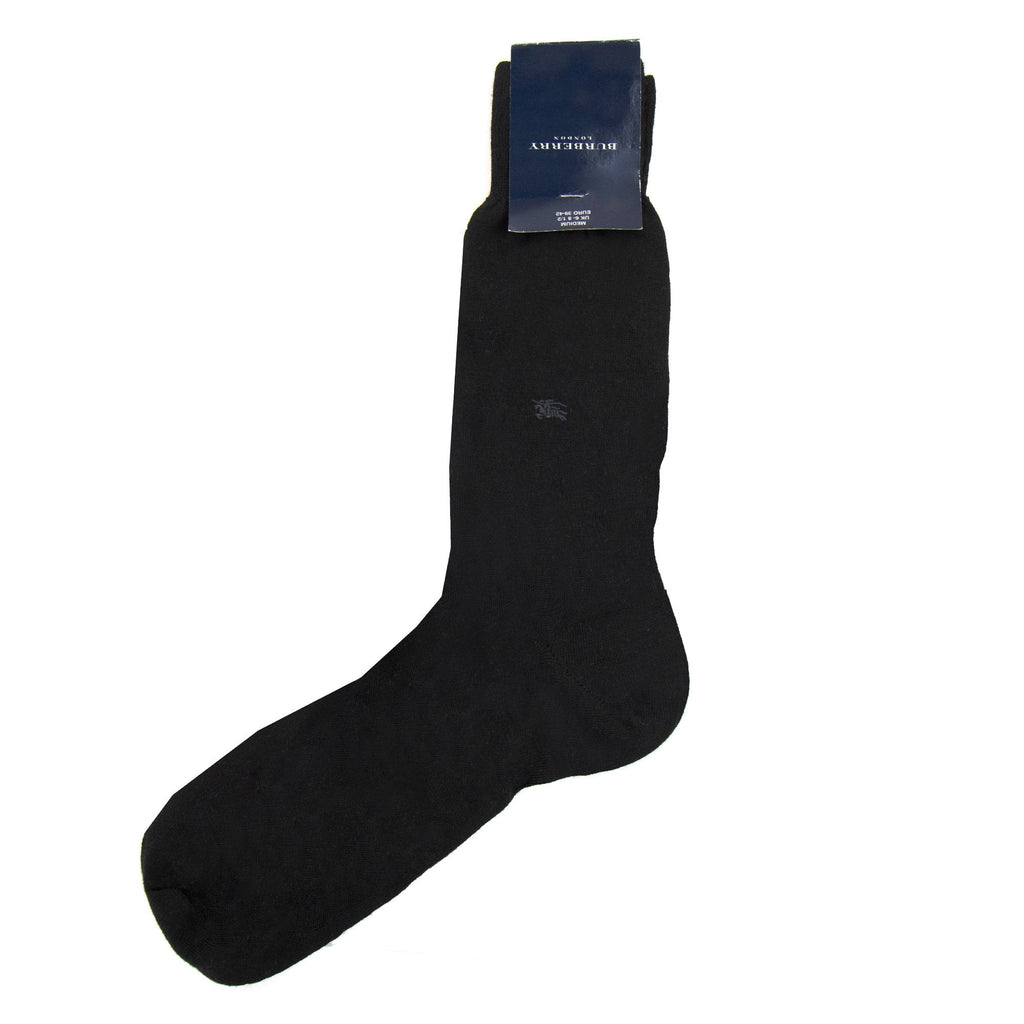 Burberry Equestrian Knight Logo Merino Sock Black