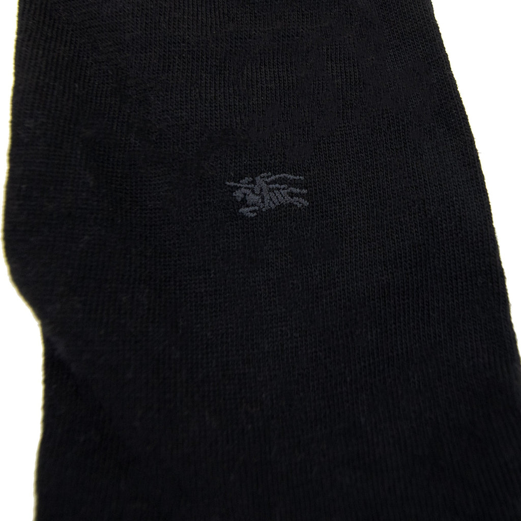 Burberry Equestrian Knight Logo Merino Sock Black