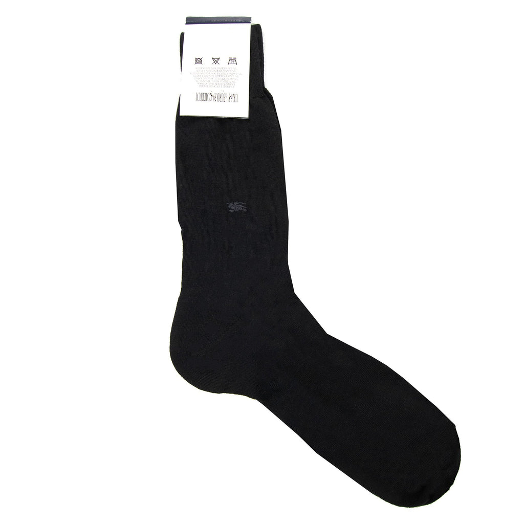 Burberry Equestrian Knight Logo Merino Sock Black