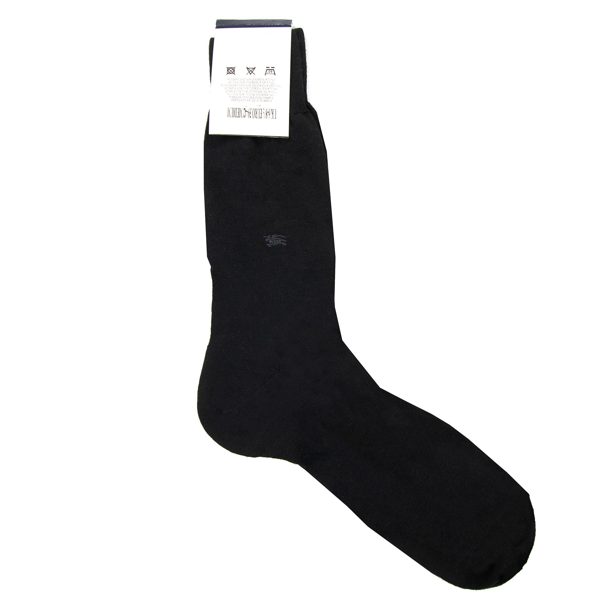 Burberry Equestrian Knight Logo Merino Sock Black