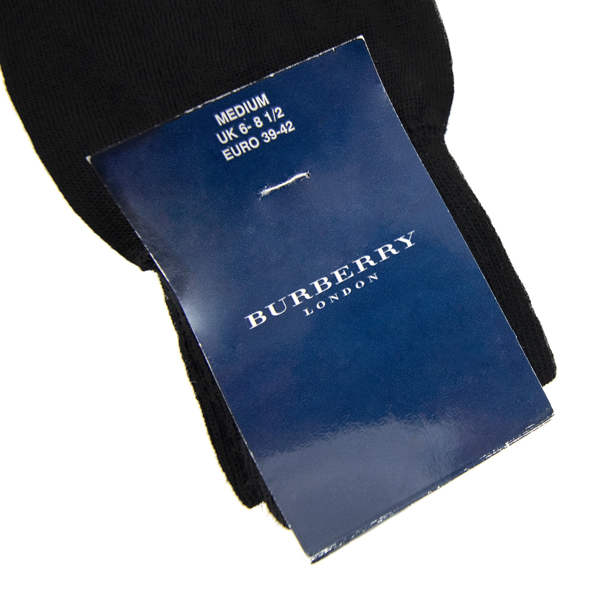 Burberry Equestrian Knight Logo Merino Sock Black