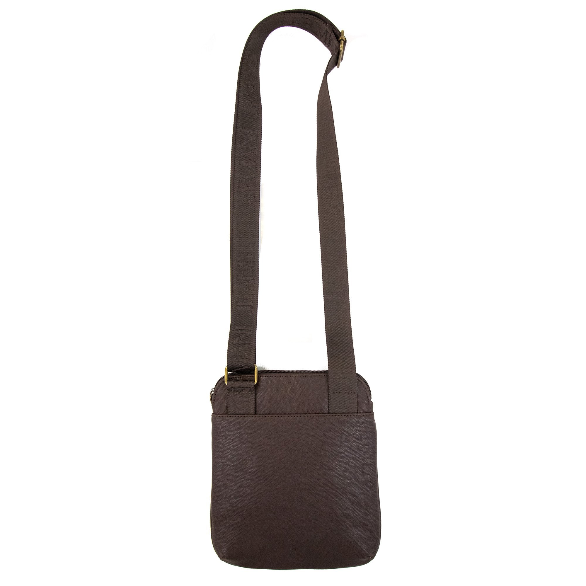 Armani Jeans Aj Metal Logo Messenger Bag Brown