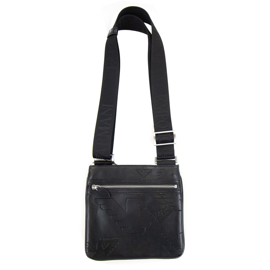 Emporio Armani Embossed Eagle Logo Bag Black
