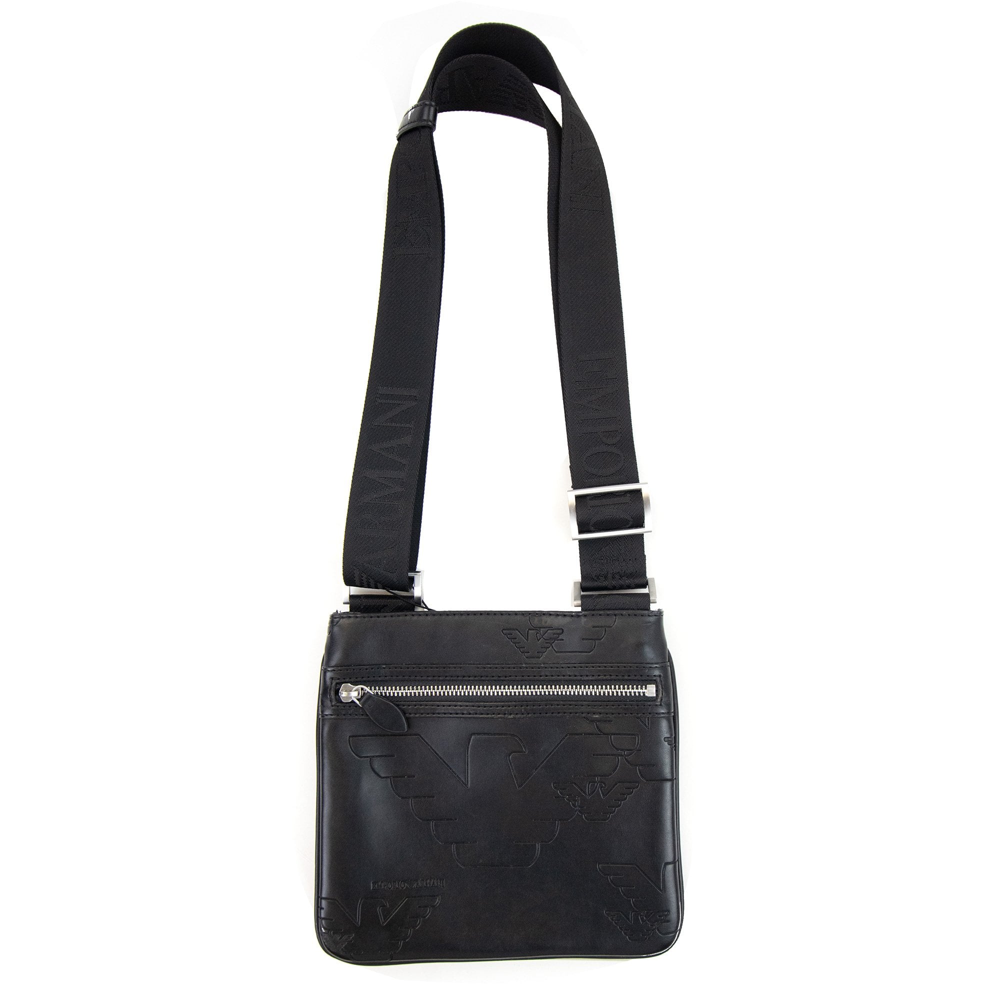 Emporio Armani Embossed Eagle Logo Bag Black