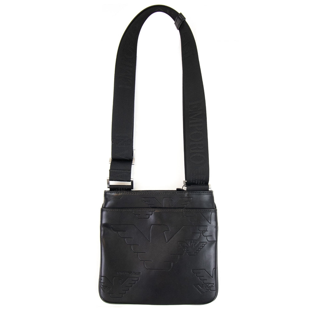 Emporio Armani Embossed Eagle Logo Bag Black