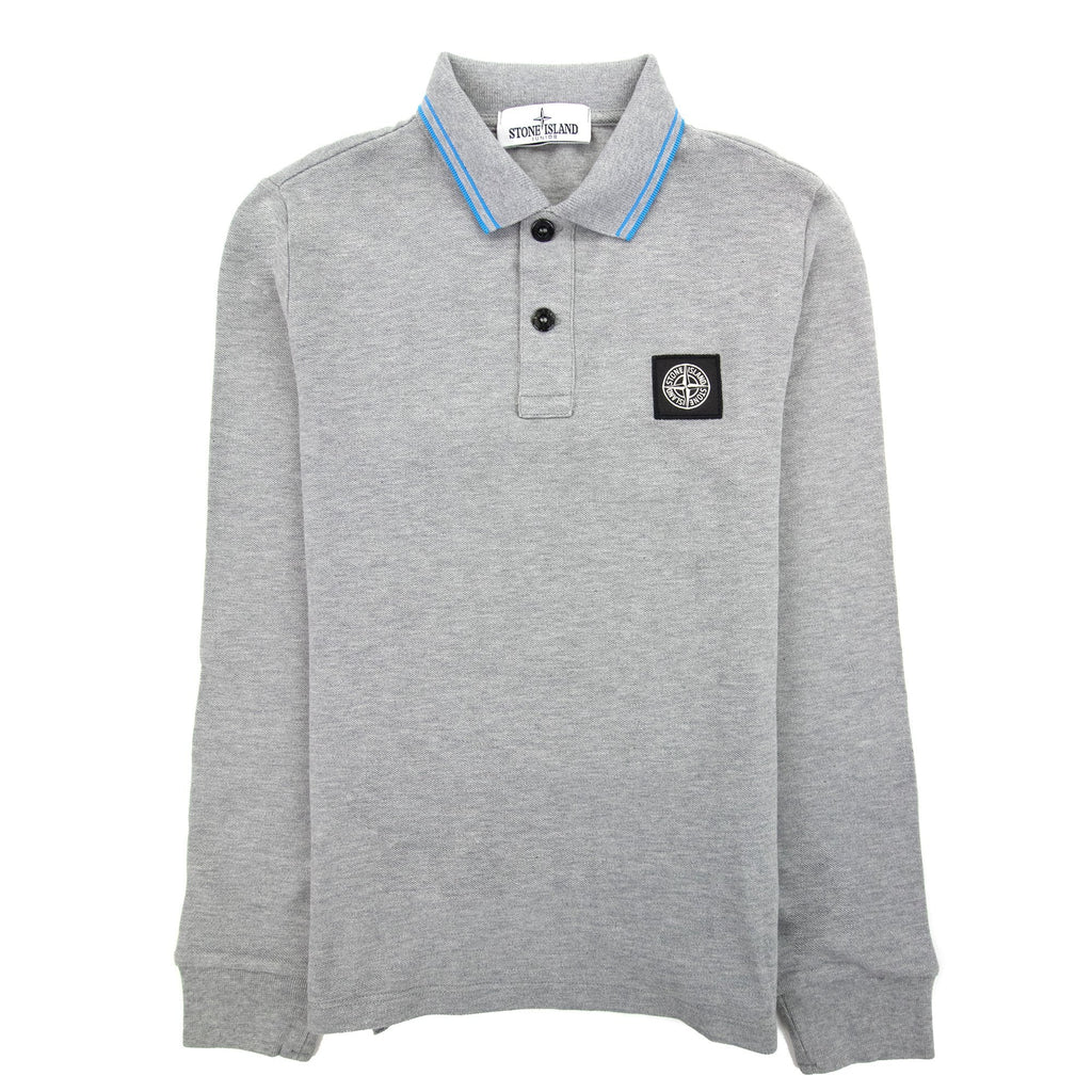 Stone Island Junior L/s Polo Kids Grey/blue V1064