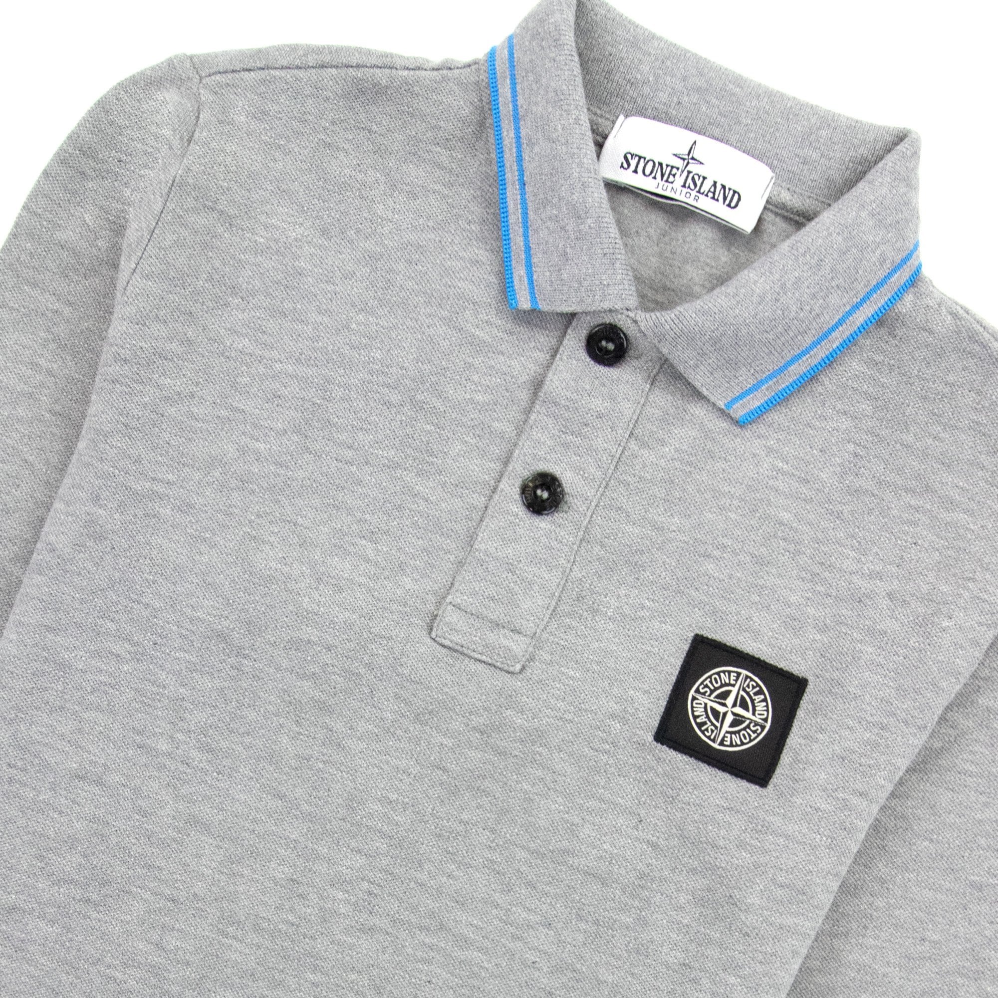 Stone Island Junior L/s Polo Kids Grey/blue V1064