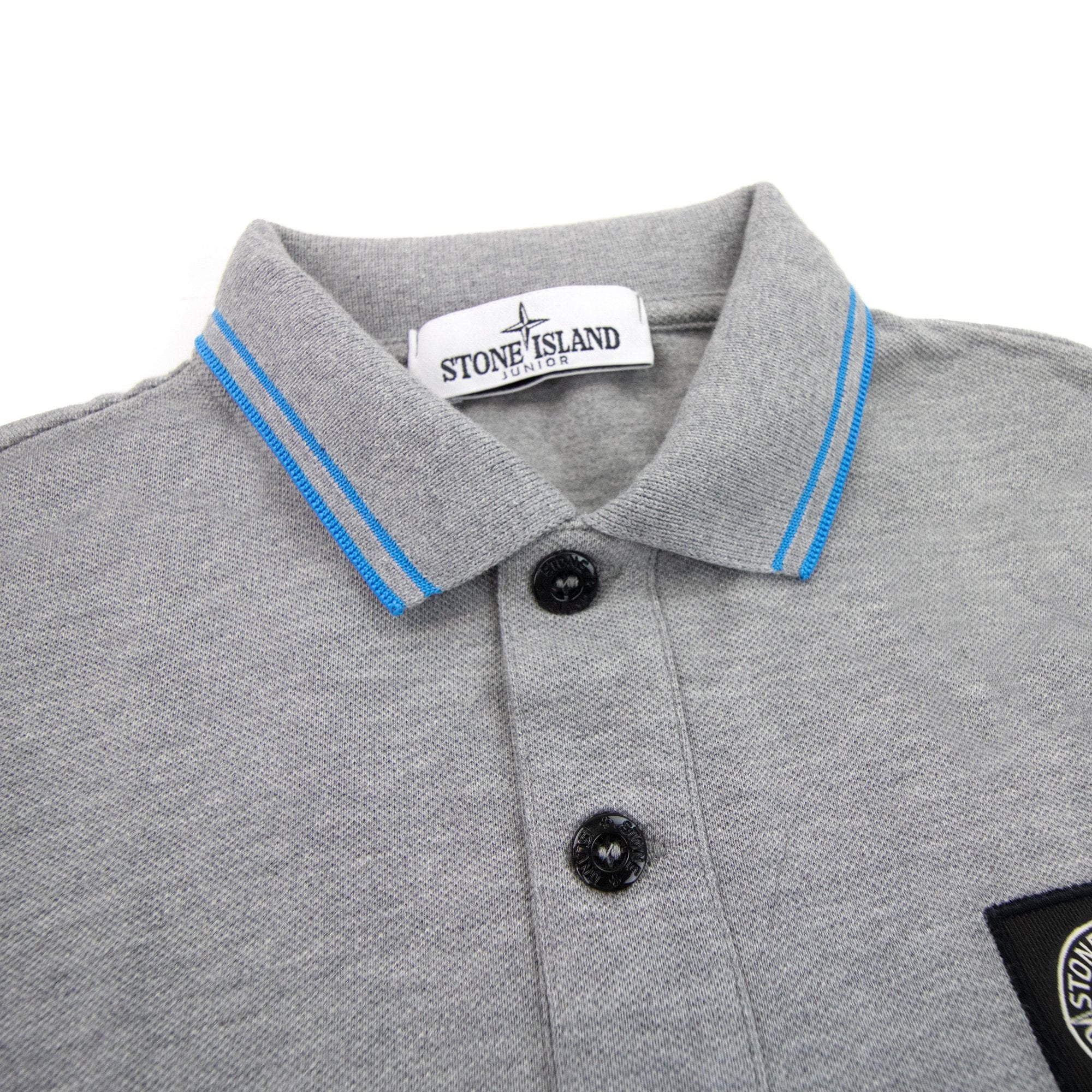 Stone Island Junior L/s Polo Kids Grey/blue V1064