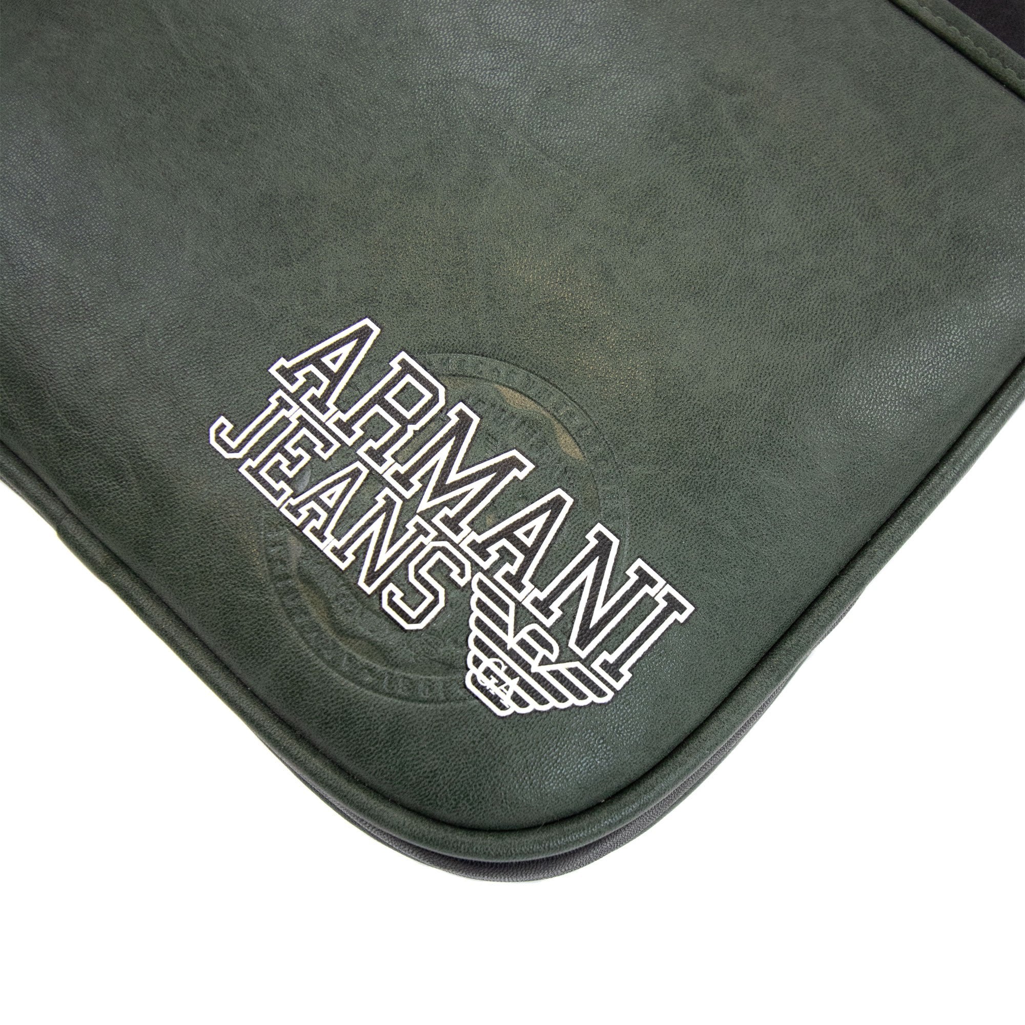 Armani Jeans Stamp Logo Messenger Bag Black/green
