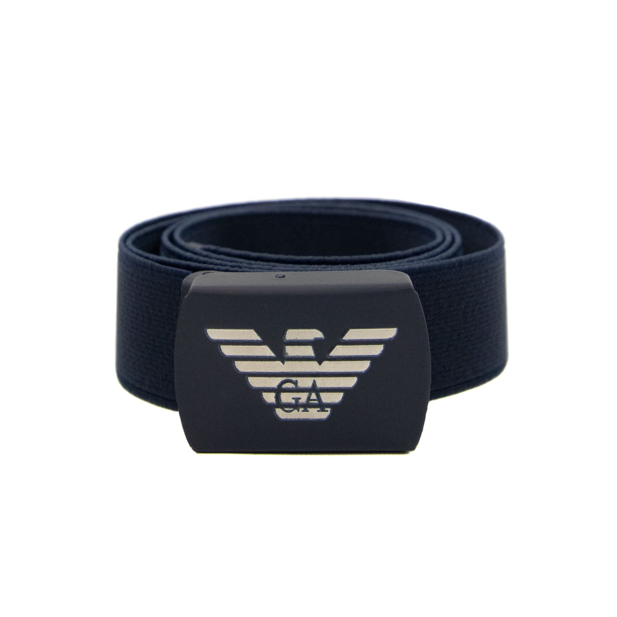 Emporio Armani Jnr Eagle Plate Belt Navy Blue