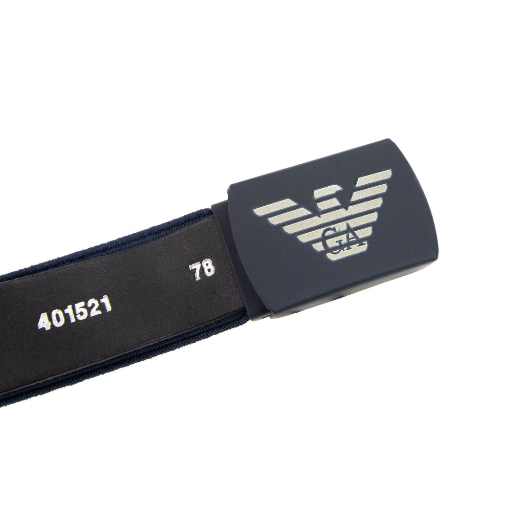 Emporio Armani Jnr Eagle Plate Belt Navy Blue