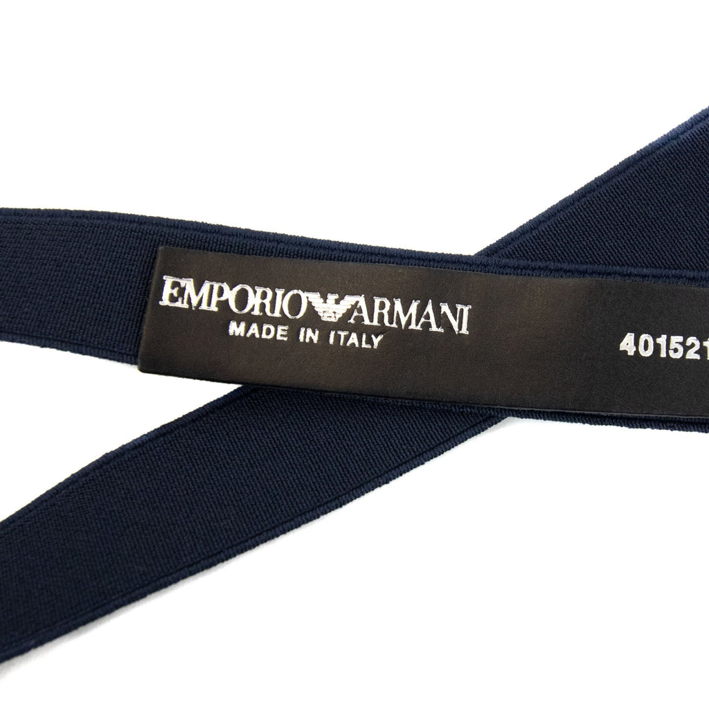 Emporio Armani Jnr Eagle Plate Belt Navy Blue