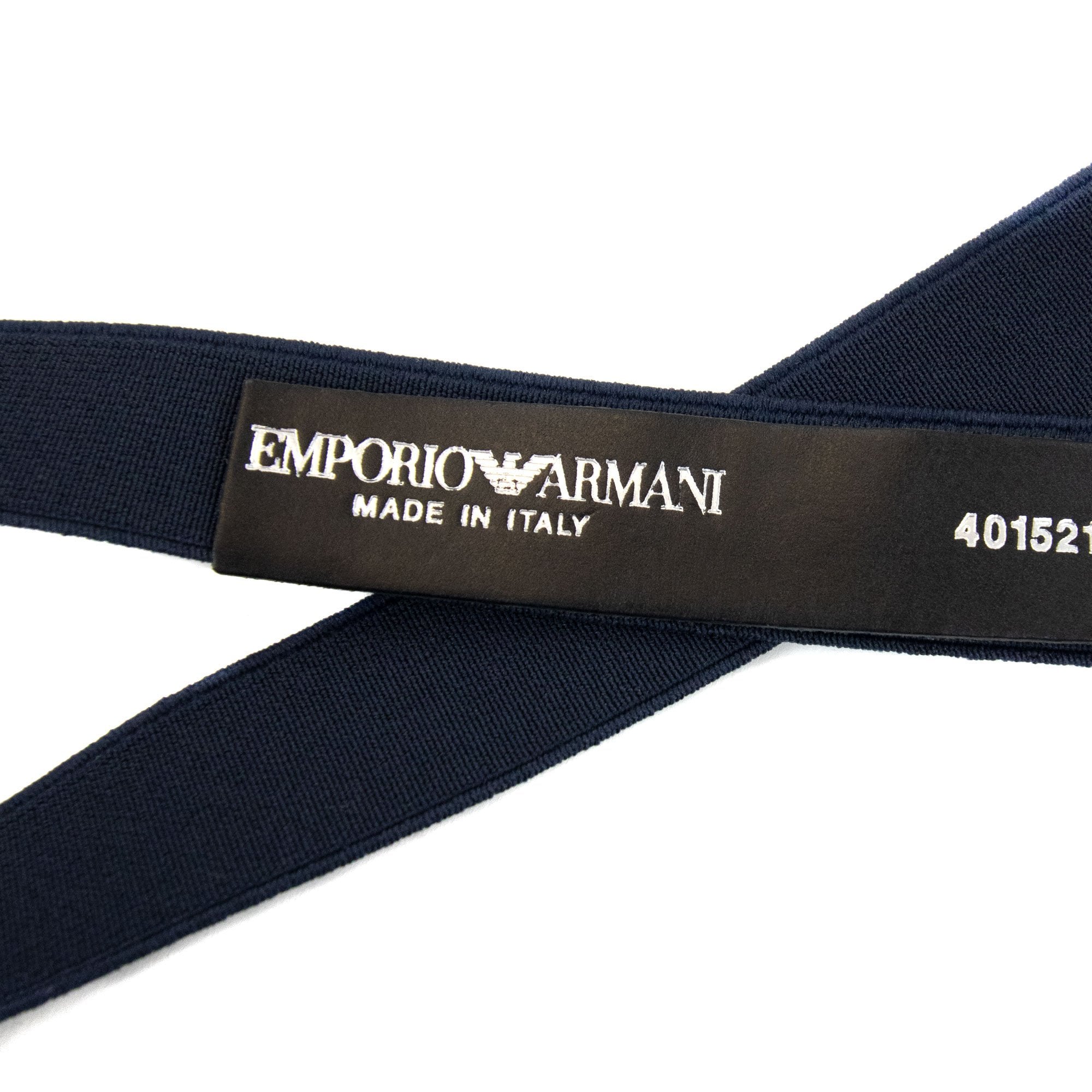 Emporio Armani Jnr Eagle Plate Belt Navy Blue