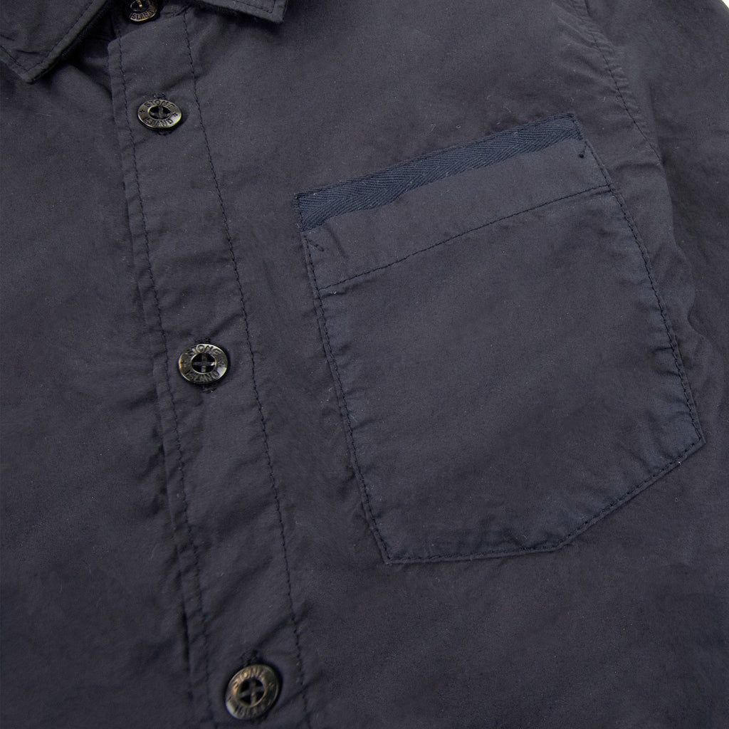 Stone Island Junior Arm Patch Classic Shirt Navy V0020