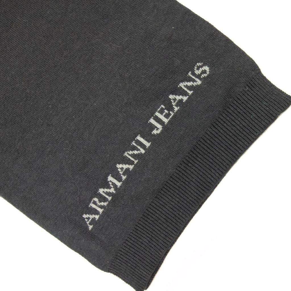 Armani Jeans Logo Reversible Scarf Dark Grey