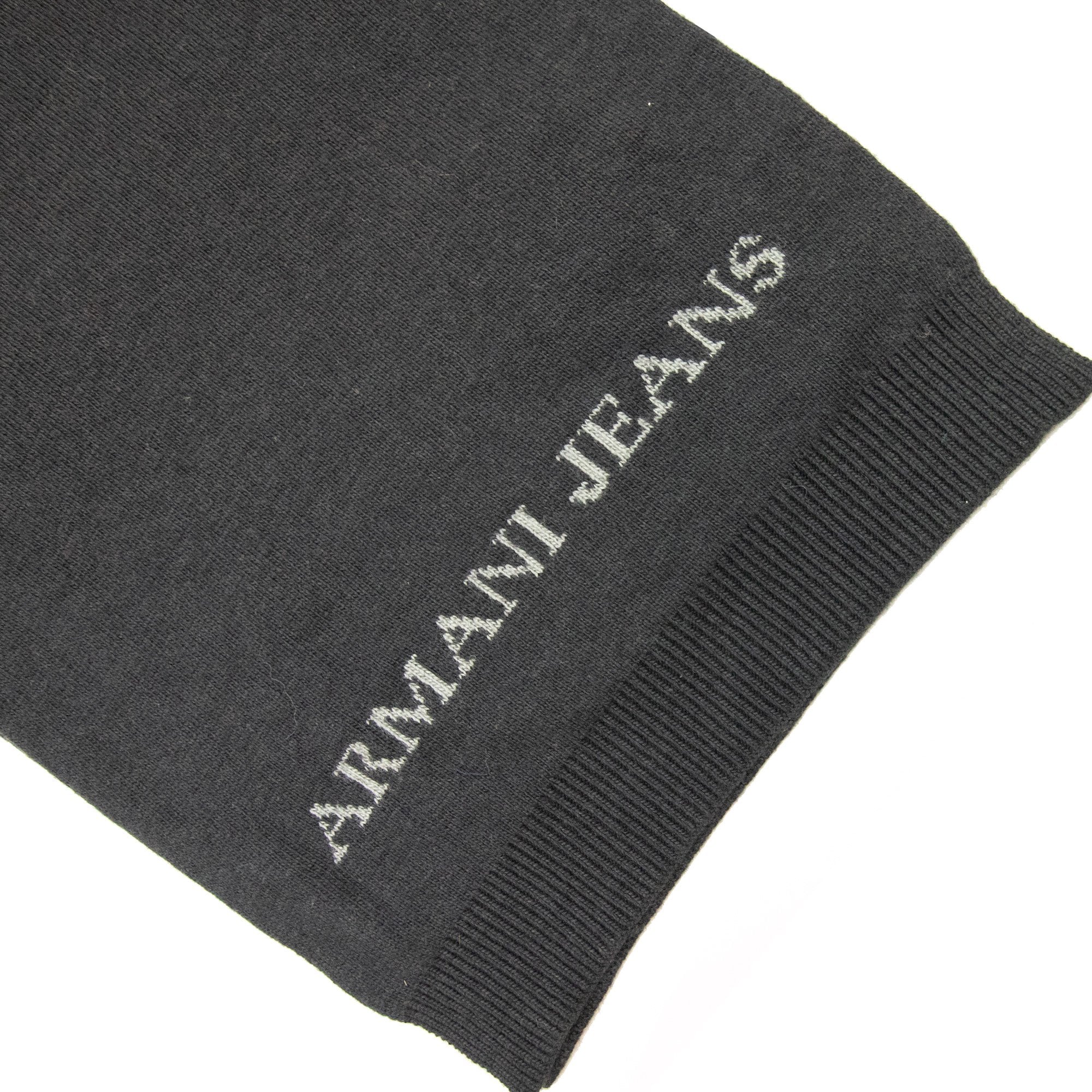 Armani Jeans Logo Reversible Scarf Dark Grey