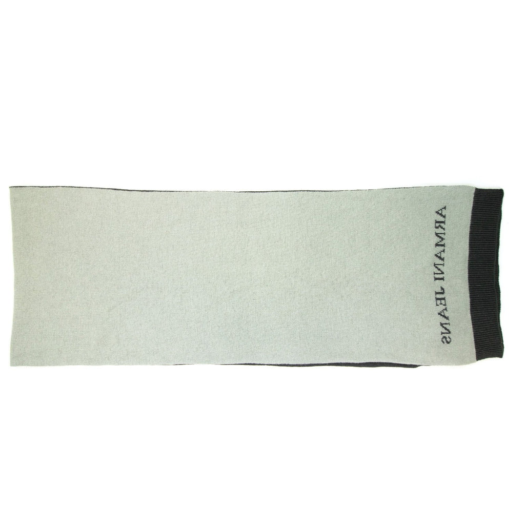 Armani Jeans Logo Reversible Scarf Dark Grey