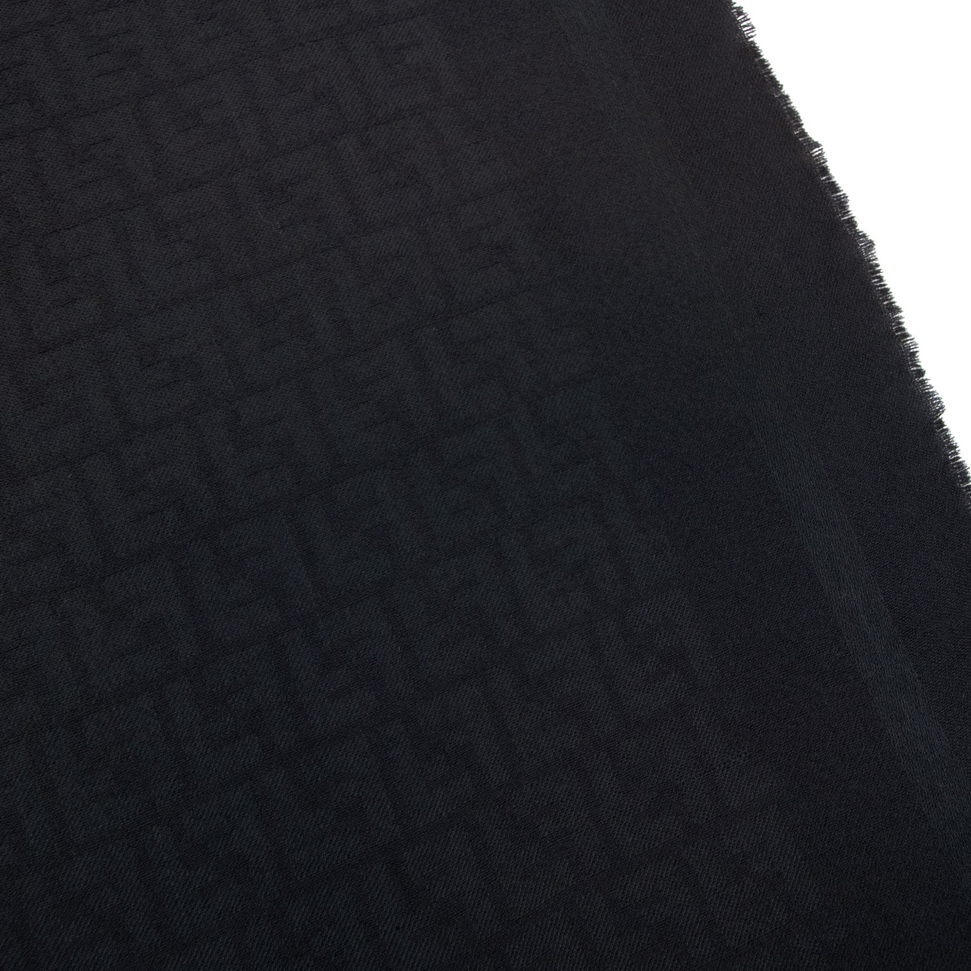 Fendi Ff Logo Frayed Lightweight Scarf Black