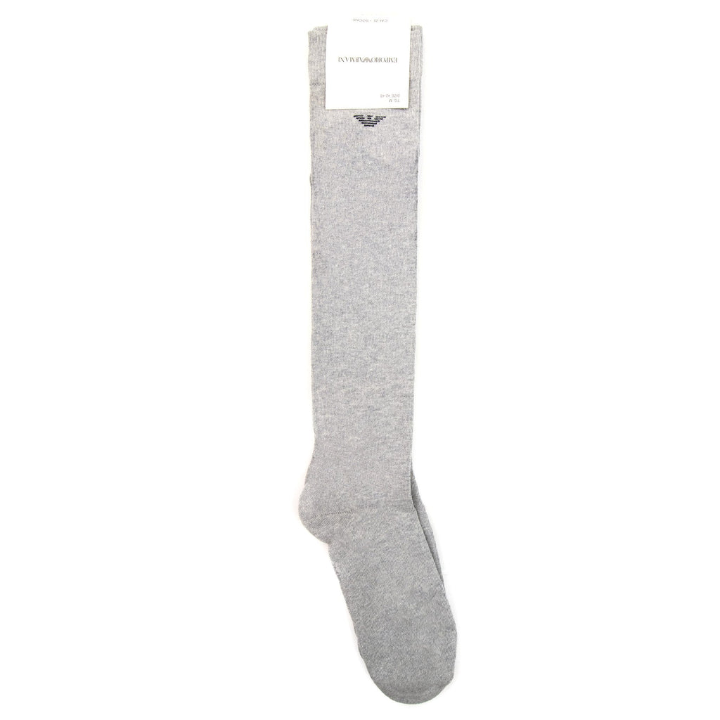 Emporio Armani Eagle Logo Long Socks Grey
