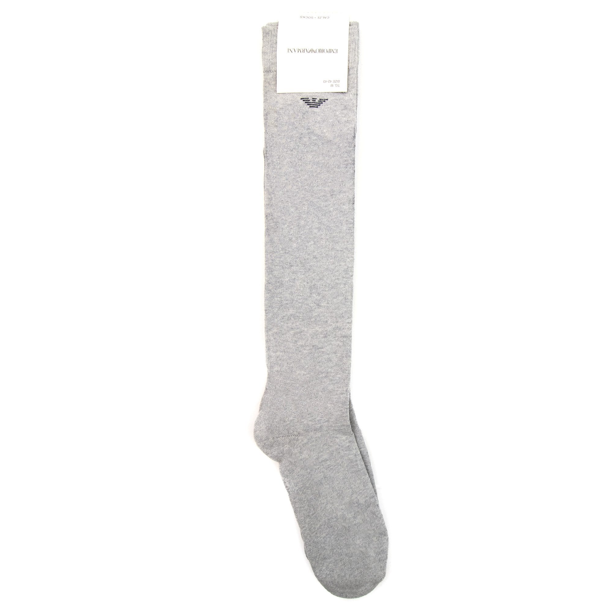 Emporio Armani Eagle Logo Long Socks Grey