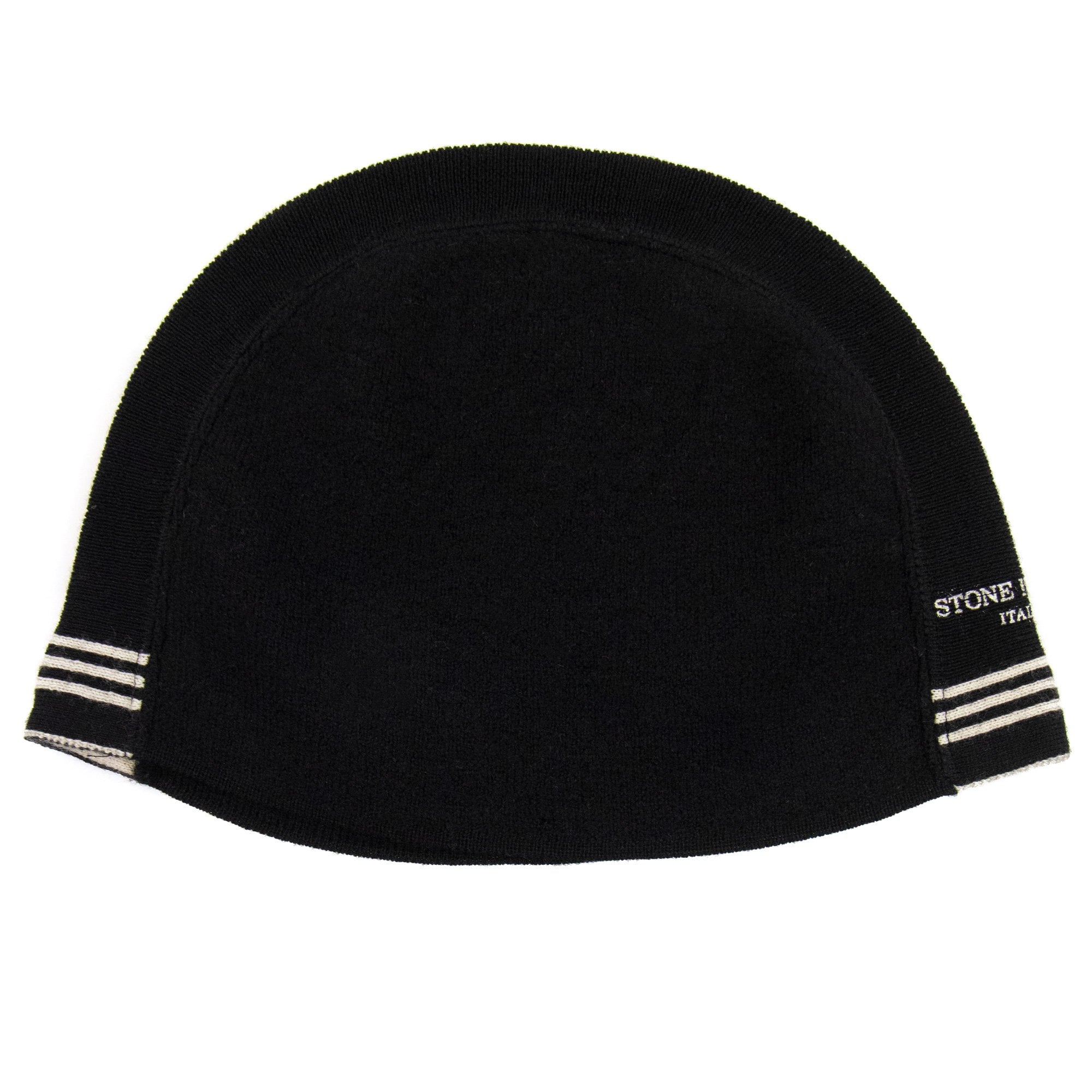 Stone Island Logo Stripe Beanie Black