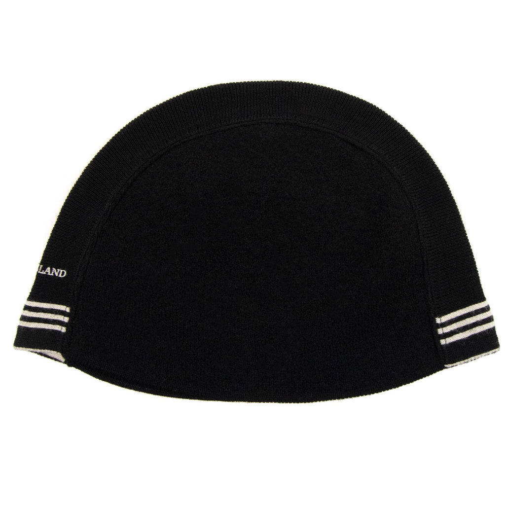 Stone Island Logo Stripe Beanie Black