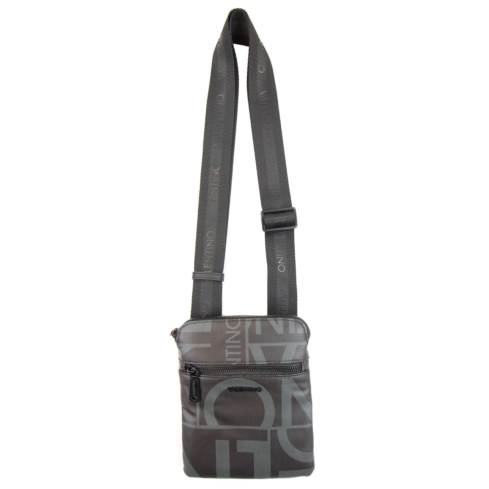 Valentino Leandro Logo Cross Body Bag Nero Grigio