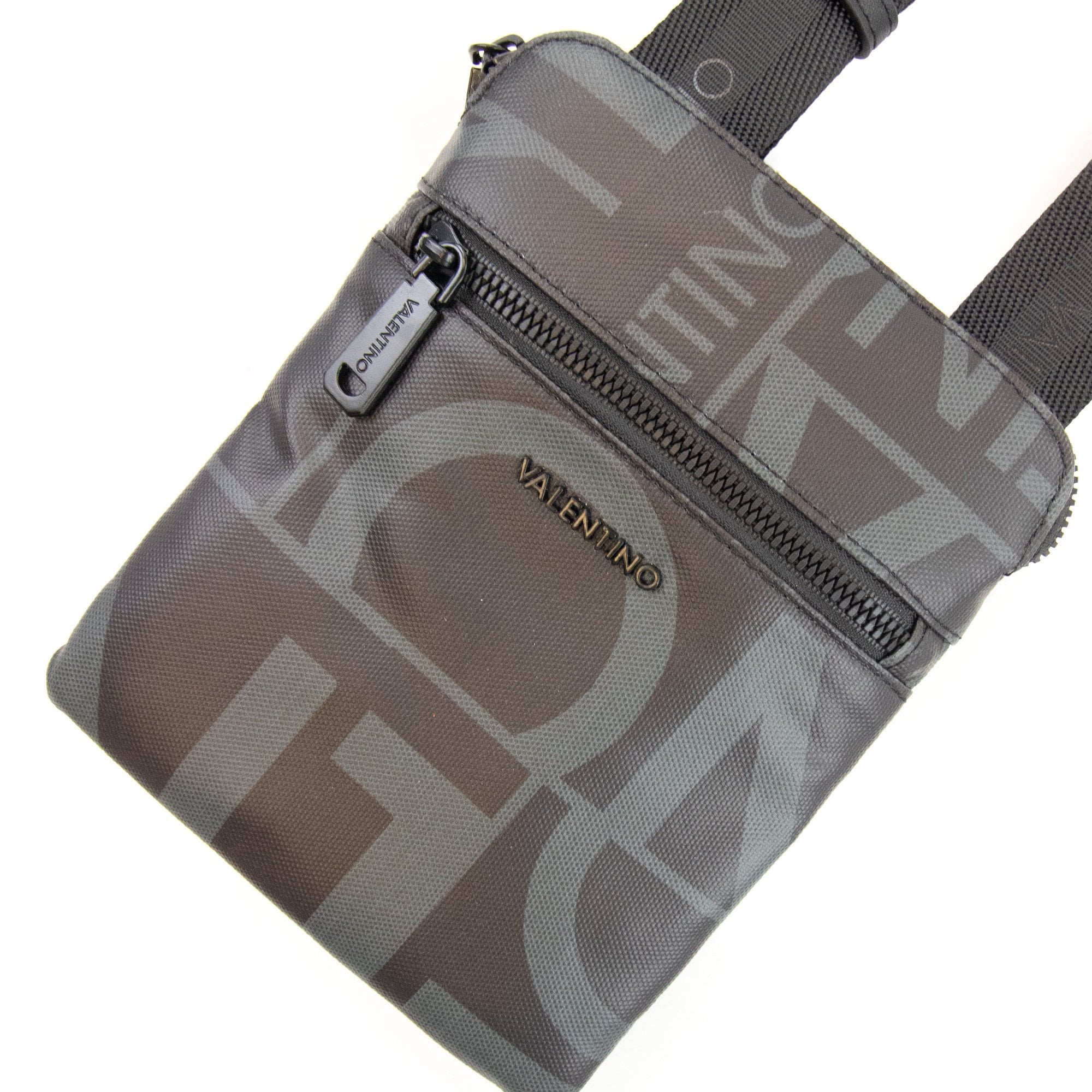 Valentino Leandro Logo Cross Body Bag Nero Grigio