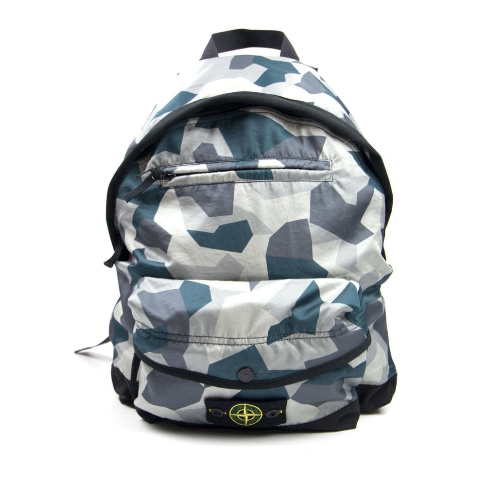 Stone Island Junior 90362 Ice Camo Backpack Camo