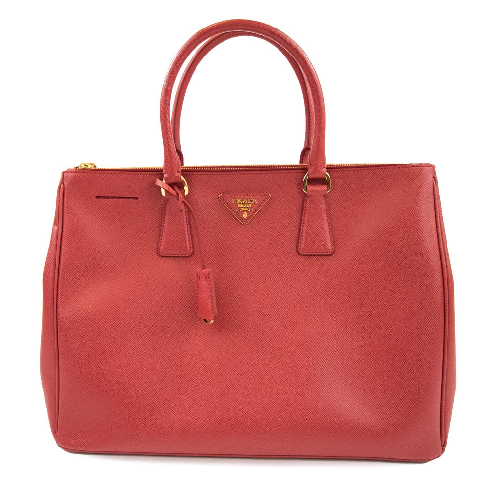 Prada Galleria Saffiano Leather Large Bag Red