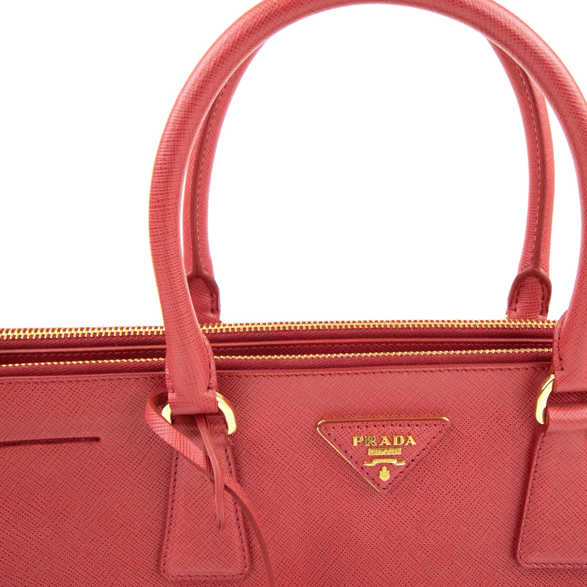 Prada Galleria Saffiano Leather Large Bag Red