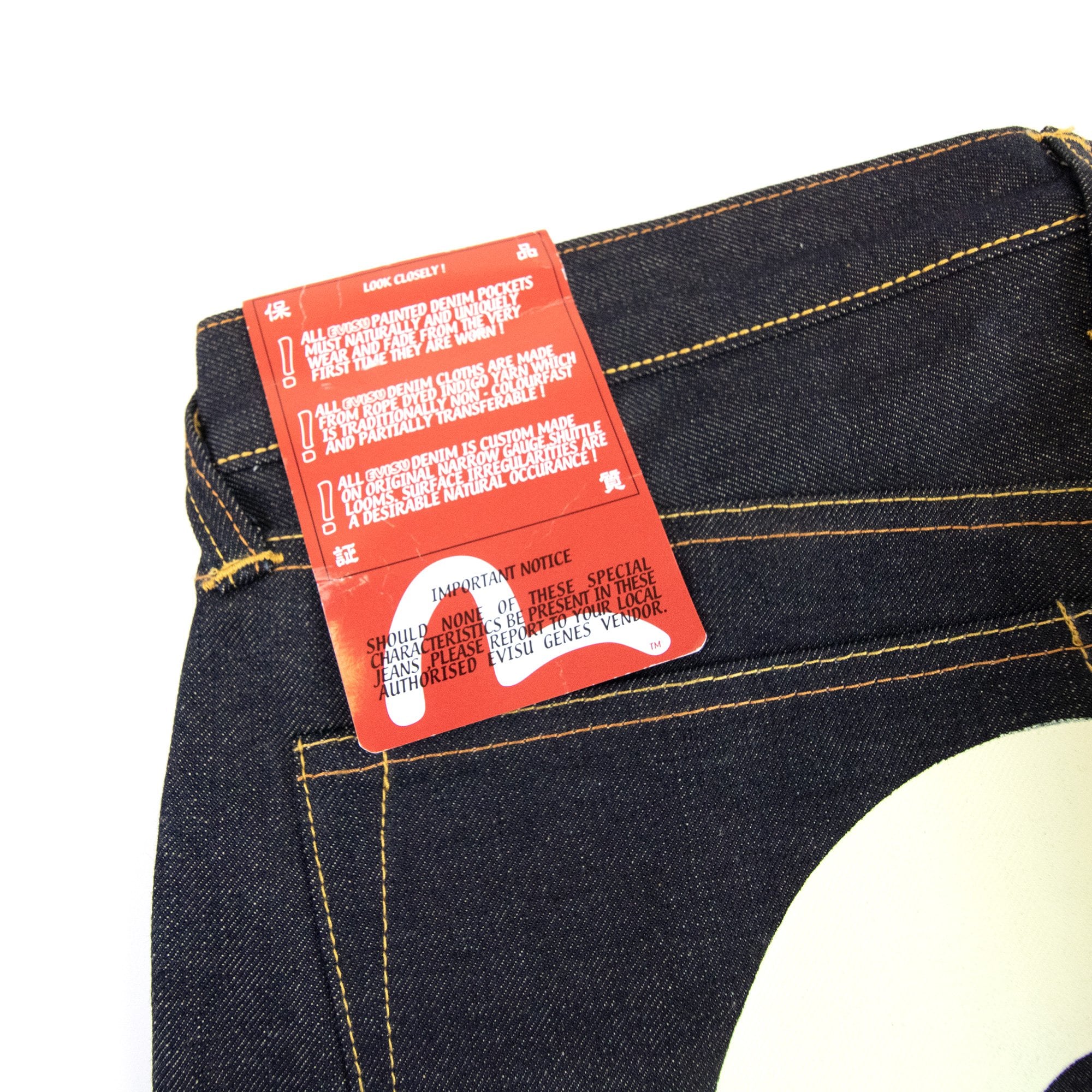 Evisu Seagull Painted Daicock Jean Dark Navy