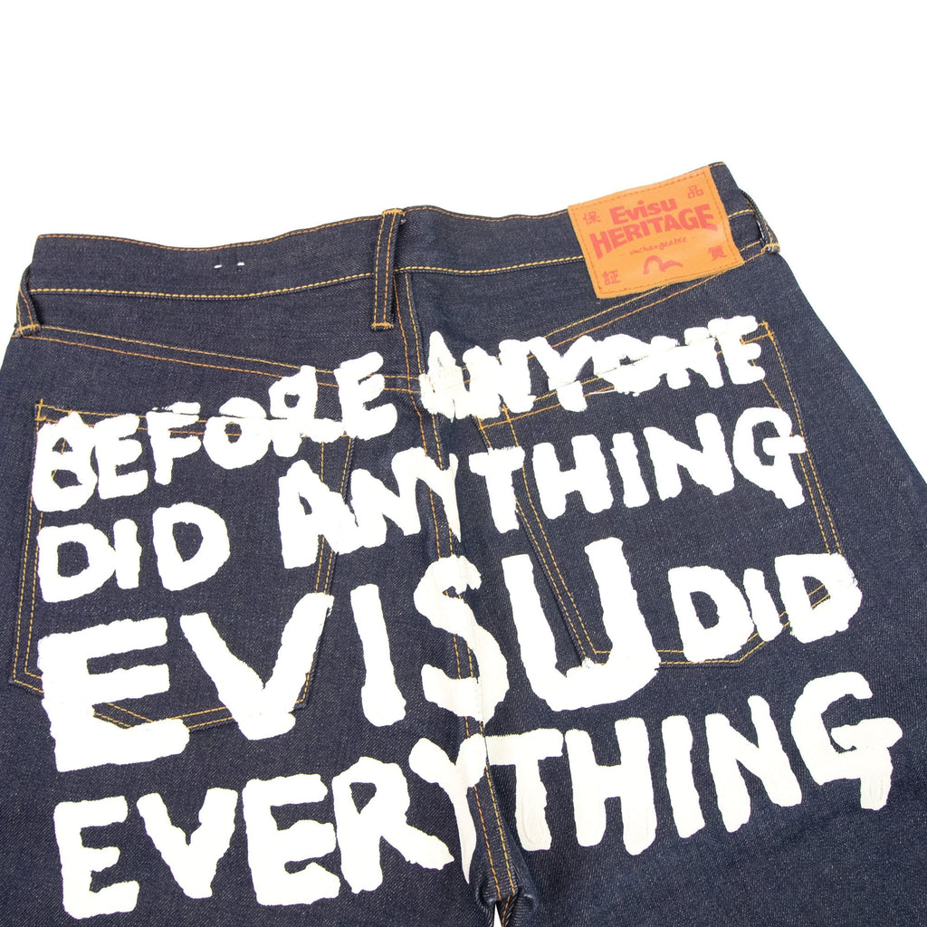 Evisu Heritage Hand Paint Straight Leg Jean Dark Navy