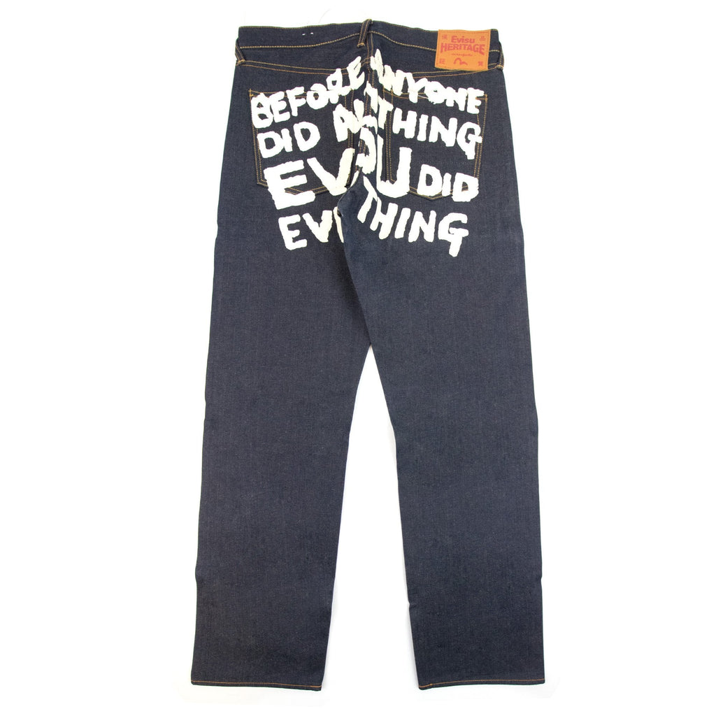 Evisu Heritage Hand Paint Straight Leg Jean Dark Navy