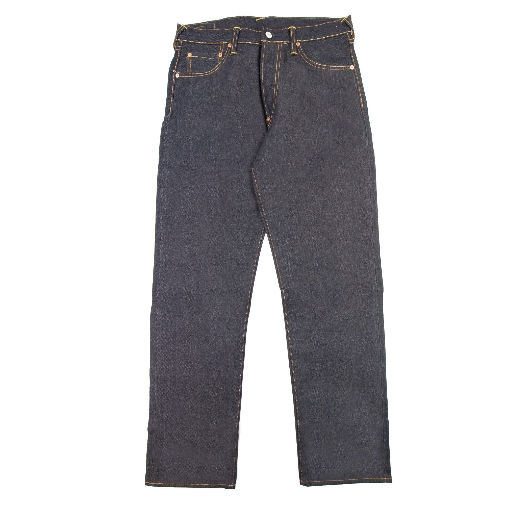 Evisu Seagull Painted Straight Leg Jean Dark Blue