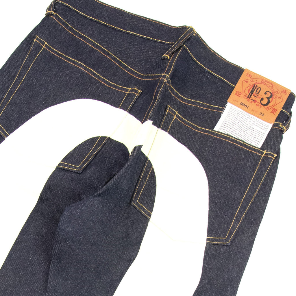 Evisu Seagull Painted Straight Leg Jean Dark Blue