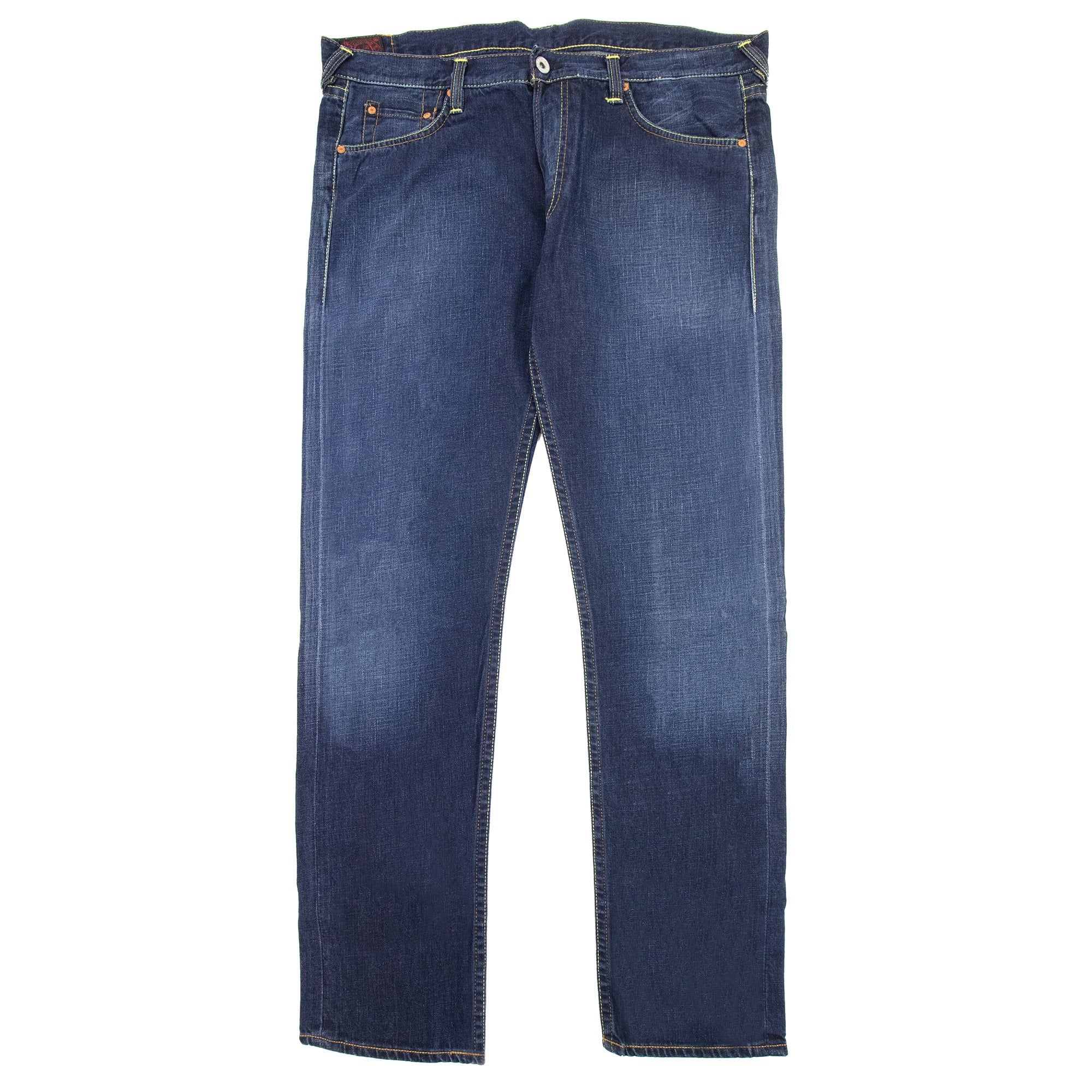 Evisu Seagull Print Denim Jeans Dark Blue