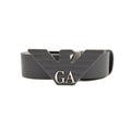 Emporio Armani Ga Eagle Leather Belt Iron Grey