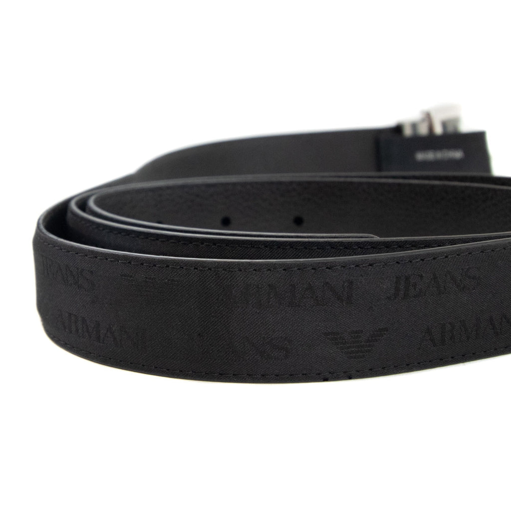 Armani Jeans Reversible Leather Belt Nero