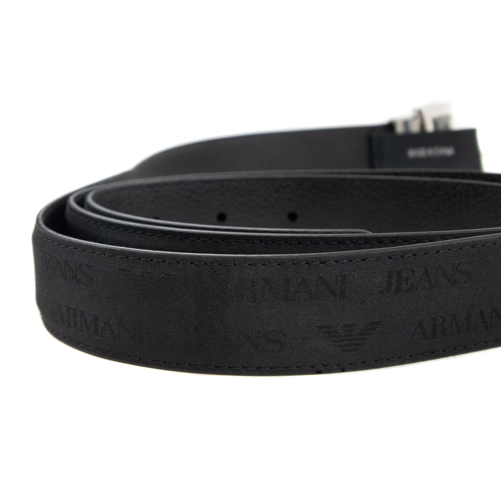 Armani Jeans Reversible Leather Belt Nero