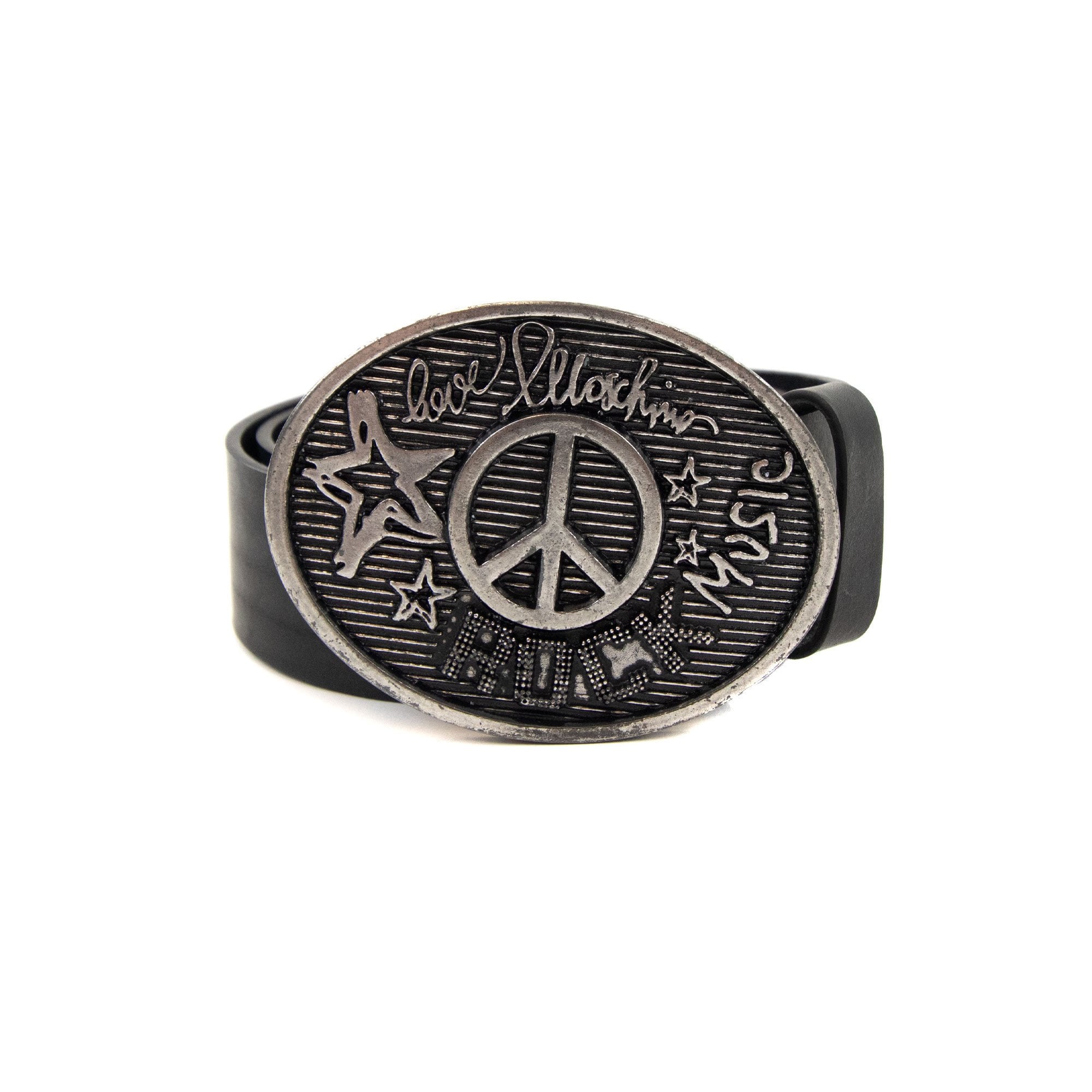 Love Moschino Rock Music Logo Belt Black