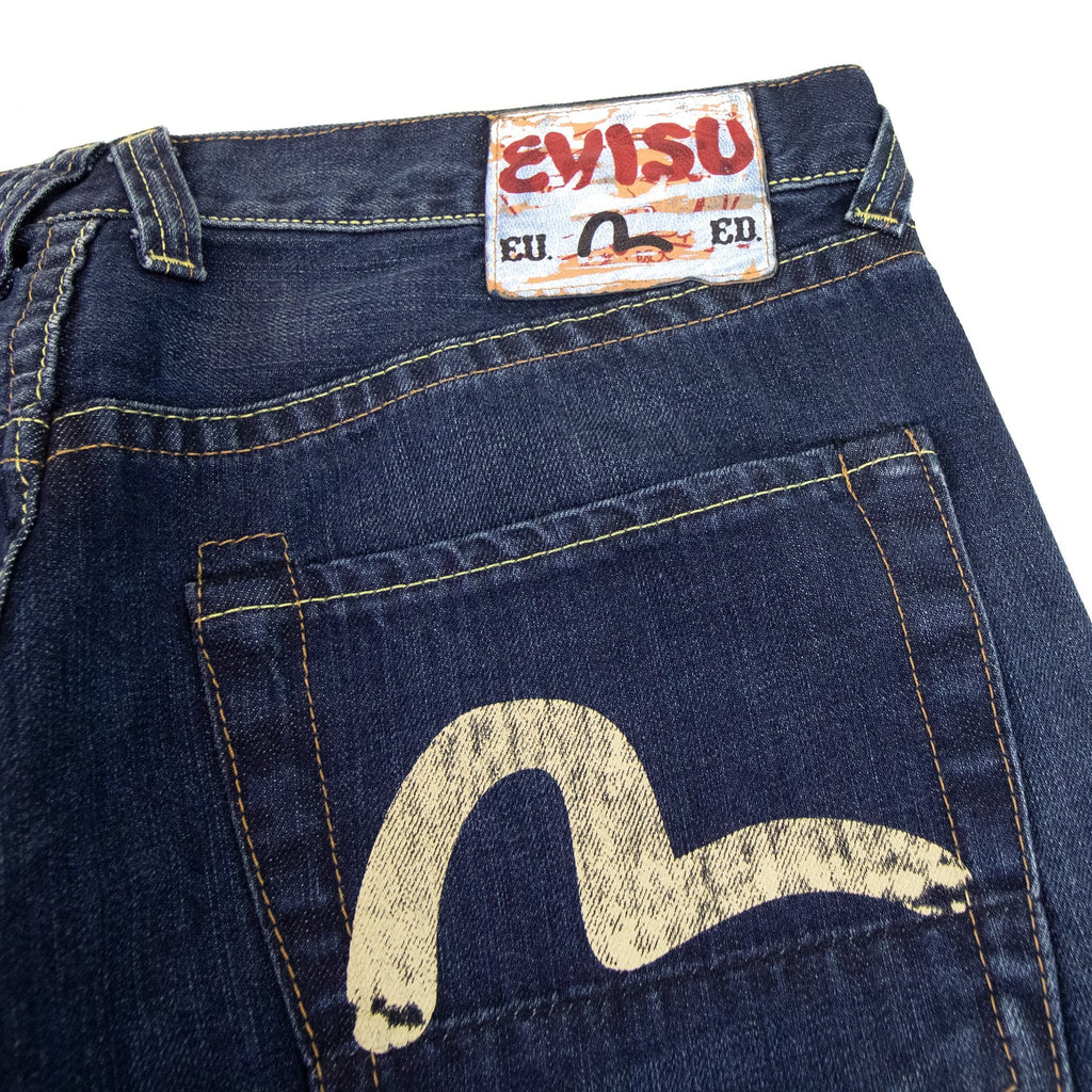 Evisu Seagull Print Slim Jean Dark Navy
