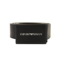Emporio Armani Perforated Leather Buckle Belt Black/black
