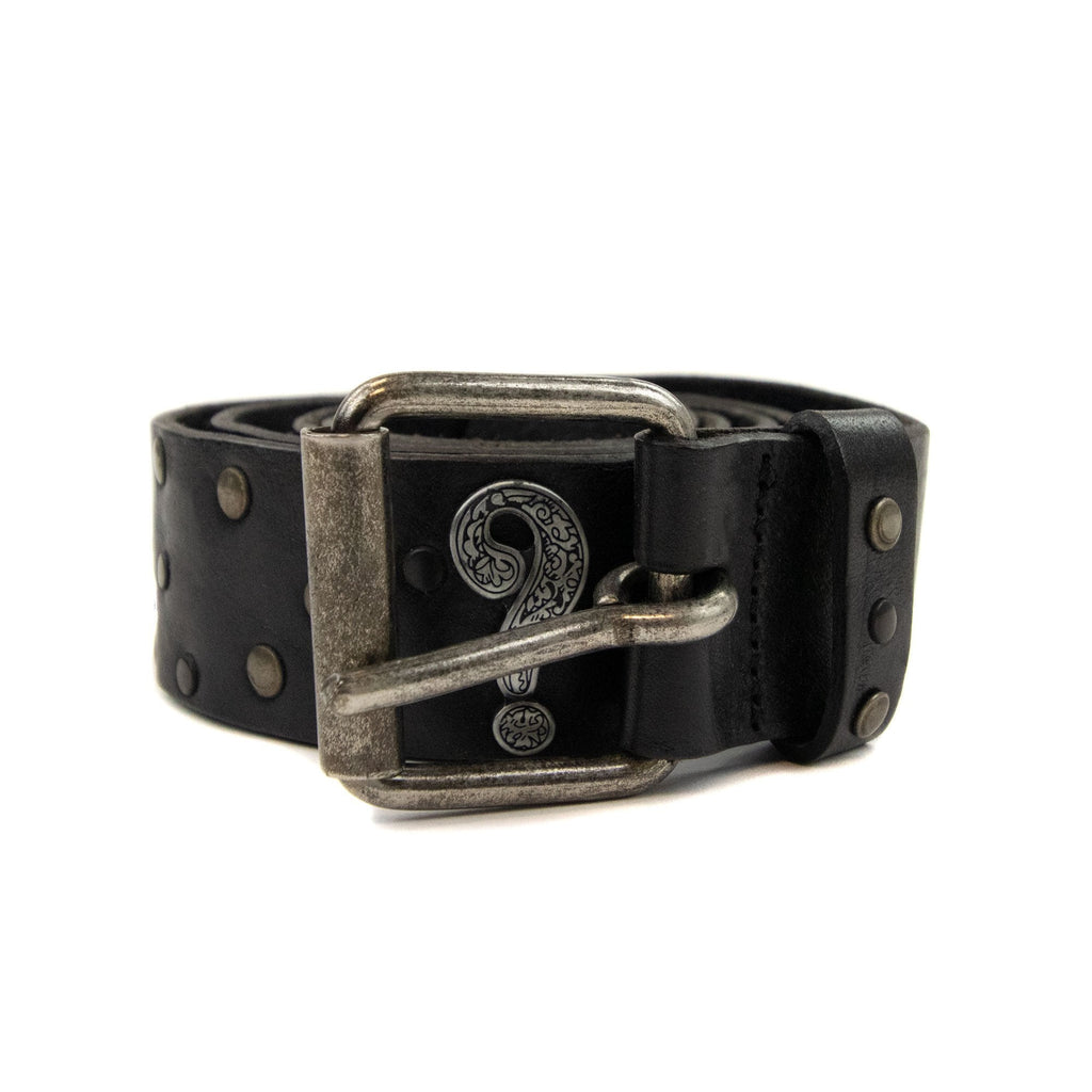 Love Moschino Question Mark Leather Belt Black