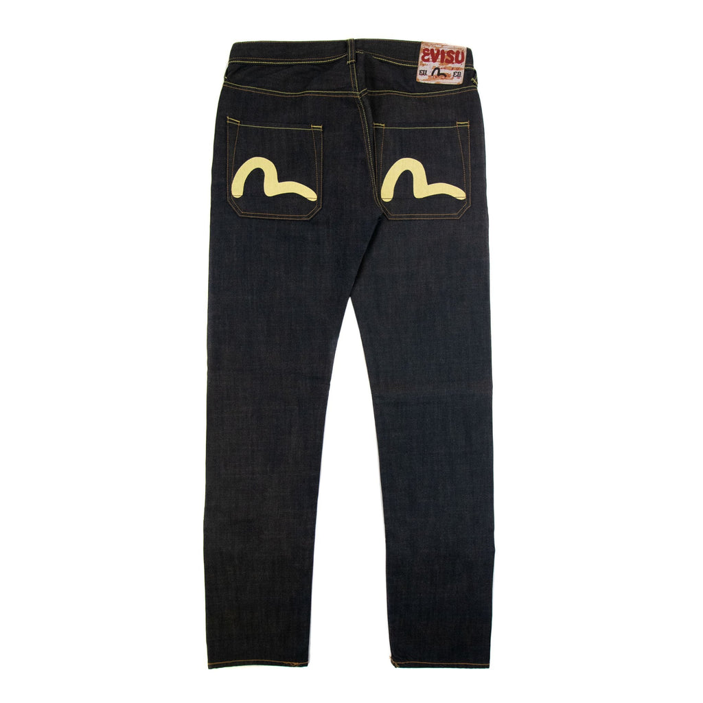 Evisu Seagull Print Gold Stich Jean Navy