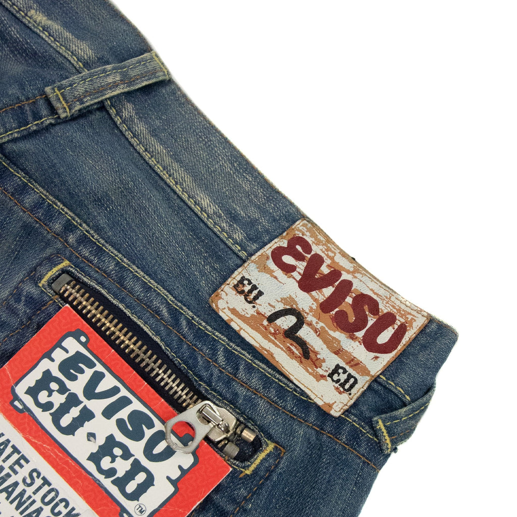 Evisu Seagull Print Pocket Zip Jean Denim