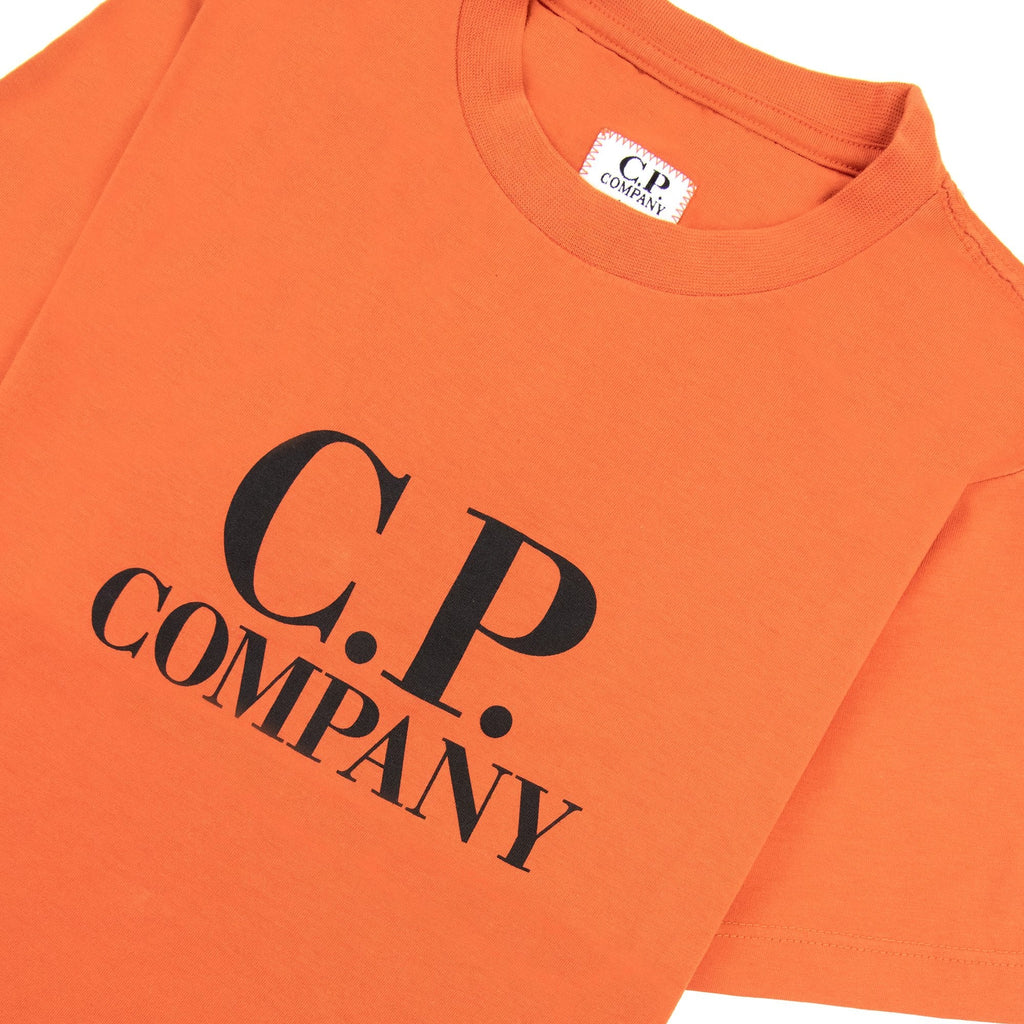 Cp Company Undersixteen Chest Logo Back Goggle T-shirt Harvest Pumpkin 439